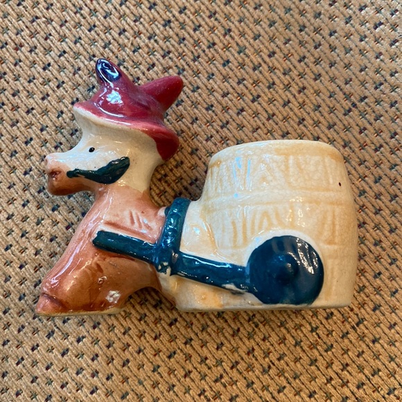 Small vintage donkey toothpick holder - Picture 1 of 9